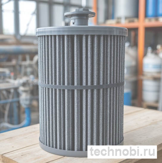 Графитовый фильтр для очистки воды в разрезе