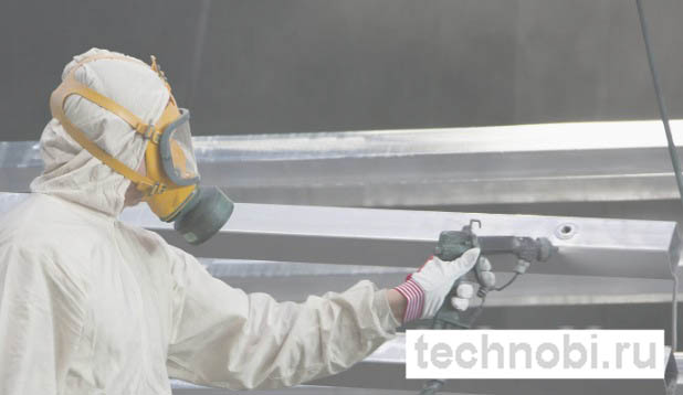 Антикоррозийная графитовая краска на металлоконструкциях