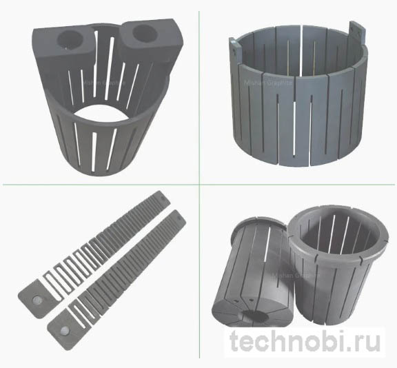 Графитовый нагреватель в высокотемпературной печи