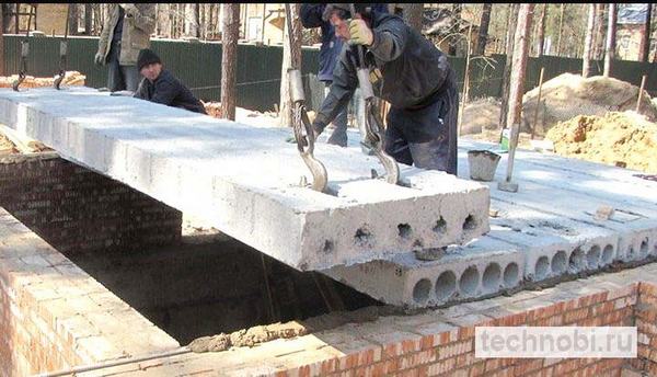 Применение плит перекрытия