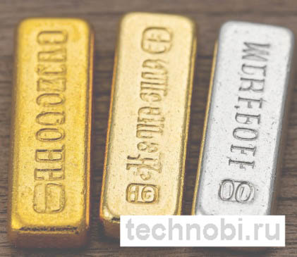 Сравнение размеров слитков золота и серебра одинаковой стоимости