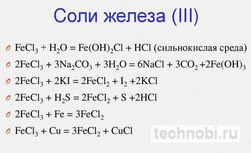 Соли железа