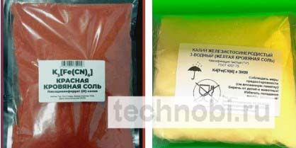 Упаковка солей железа